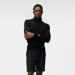 J.Lindeberg Tröjor Herr-Kian Zipped Golf Sweater Svart Black