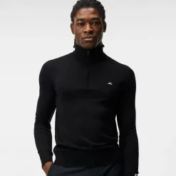 J.Lindeberg Tröjor Herr-Kian Zipped Golf Sweater Svart Black