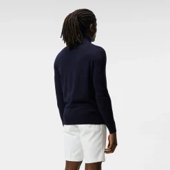 J.Lindeberg Tröjor Herr-Kian Zipped Golf Sweater Blå JL Navy