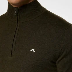 J.Lindeberg Tröjor Herr-Kian Zipped Sweater Forest-Green