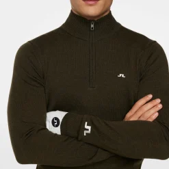 J.Lindeberg Tröjor Herr-Kian Zipped Sweater Forest-Green