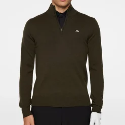 J.Lindeberg Tröjor Herr-Kian Zipped Sweater Forest-Green