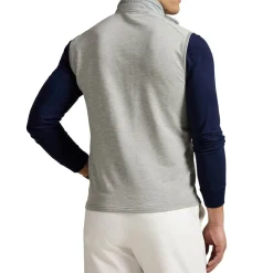 Ralph Lauren Västar Herr-Knit Full Zip Vest Performance Wool Andover Heather