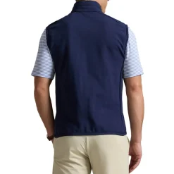 Ralph Lauren Västar Herr-Knit Full Zip Vest Tech Terry Refined Navy