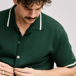 Local Rule Pikétröjor Herr-Knit Polo Grön Green
