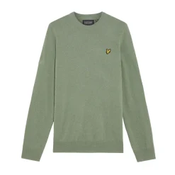 Lyle & Scott Tröjor Herr-Lambswool Blend Crew Green Sage L (X932)