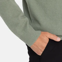 Lyle & Scott Tröjor Herr-Lambswool Blend Crew Green Sage L (X932)