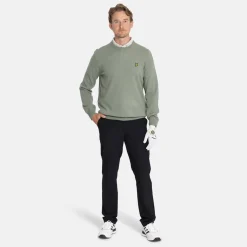 Lyle & Scott Tröjor Herr-Lambswool Blend Crew Green Sage L (X932)