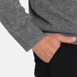 Lyle & Scott Tröjor Herr-Lambswool Blend Crew Grey Sidewalk (X930)