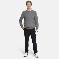 Lyle & Scott Tröjor Herr-Lambswool Blend Crew Grey Sidewalk (X930)