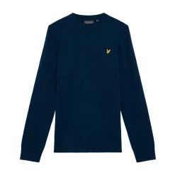 Lyle & Scott Tröjor Herr-Lambswool Blend Crew Bright Navy (X929)