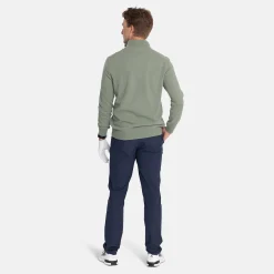 Lyle & Scott Tröjor Herr-Lambswool Blend Quarter Zip Green Sage L (X932)