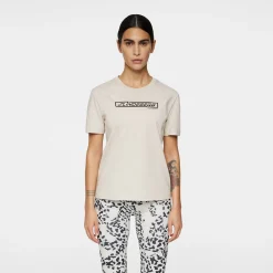 J.Lindeberg Pikétröjor Dam-Laurel T-Shirt Moonbeam
