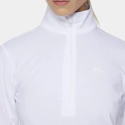 J.Lindeberg Tröjor Dam-Lauryn Quarter Zip Mid Layer Vit White