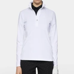 J.Lindeberg Tröjor Dam-Lauryn Quarter Zip Mid Layer Vit White
