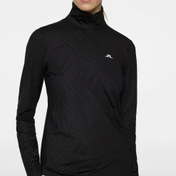 J.Lindeberg Tröjor Dam-Lauryn Quarter Zip Mid Layer Svart Black