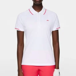 J.Lindeberg Pikétröjor Dam-Lee Polo Vit White