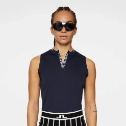 J.Lindeberg Pikétröjor Dam-Leya Sleeveless Top Blå JL Navy