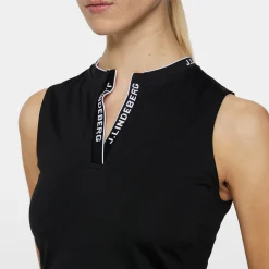 J.Lindeberg Pikétröjor Dam-Leya Sleeveless Top Svart Black
