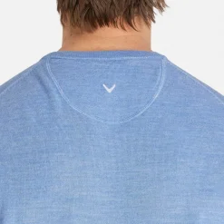Callaway Tröjor Herr-Ls V-Neck Merino Chambray Htr