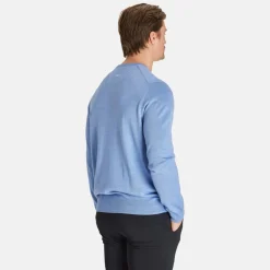 Callaway Tröjor Herr-Ls V-Neck Merino Chambray Htr