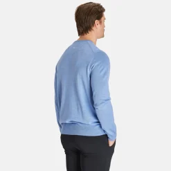Callaway Tröjor Herr-Ls V-Neck Merino Chambray Htr