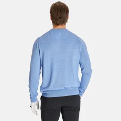 Callaway Tröjor Herr-Ls V-Neck Merino Chambray Htr