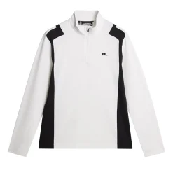 J.Lindeberg Tröjor Herr-Lukas Quarter Zip Mid Layer Vit White