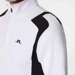 J.Lindeberg Tröjor Herr-Lukas Quarter Zip Mid Layer Vit White