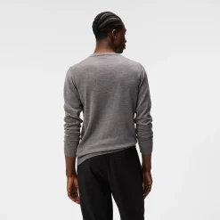 J.Lindeberg Tröjor Herr-Lyle Merino Crew Neck Sweater Grey-Melange