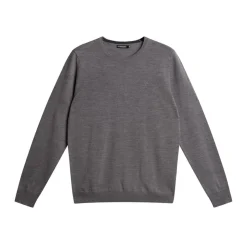 J.Lindeberg Tröjor Herr-Lyle Merino Crew Neck Sweater Grey-Melange