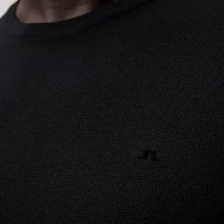 J.Lindeberg Tröjor Herr-Lyle Merino Crew Neck Sweater Svart Black