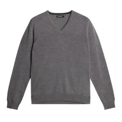 J.Lindeberg Tröjor Herr-Lymann Merino V-Neck Sweater Grey-Melange