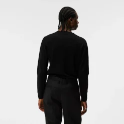 J.Lindeberg Tröjor Herr-Lymann Merino V-Neck Sweater Svart Black