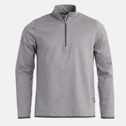 Abacus Tröjor Herr-M Budock Midlayer Grå 702-Lt.Greymelange
