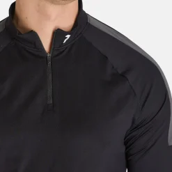 Peak Performance Tröjor Herr-M Half Zip Baselayer Black-Motion Grey-