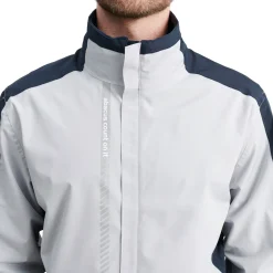 Abacus Regnjackor Herr-M Links Stretch Rainjacket Grå 373-Navy-Lt.Grey