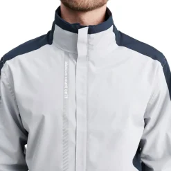 Abacus Regnjackor Herr-M Links Stretch Rainjacket Grå 373-Navy-Lt.Grey