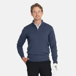 Abacus Tröjor Herr-M Louth Knitted Windstopper 305-Navymelange