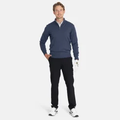 Abacus Tröjor Herr-M Louth Knitted Windstopper 305-Navymelange