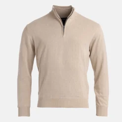 Abacus Tröjor Herr-M Louth Knitted Windstopper 151-Sandmelange