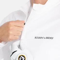 Bogeys & Birdies Tröjor Herr-M Mid Layer LS Full-Zip Vit White