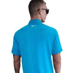 Nike Pikétröjor Herr-M Nk Df Tour Polo Print Laser Blue-White