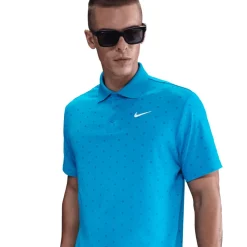 Nike Pikétröjor Herr-M Nk Df Tour Polo Print Laser Blue-White