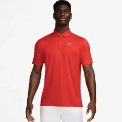 Nike Pikétröjor Herr-M Nk Df Tour Solid Polo Habanero Red-Muslin