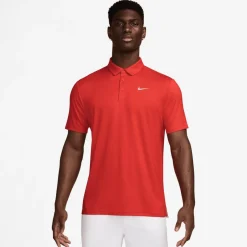 Nike Pikétröjor Herr-M Nk Df Tour Solid Polo Habanero Red-Muslin
