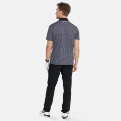 Bogeys & Birdies Pikétröjor Herr-M Tech Pique Micro AOP Svart Black