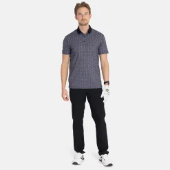 Bogeys & Birdies Pikétröjor Herr-M Tech Pique Micro AOP Svart Black