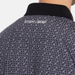 Bogeys & Birdies Pikétröjor Herr-M Tech Pique Micro AOP Svart Black