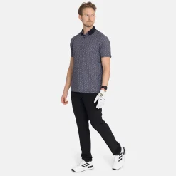 Bogeys & Birdies Pikétröjor Herr-M Tech Pique Micro AOP Svart Black